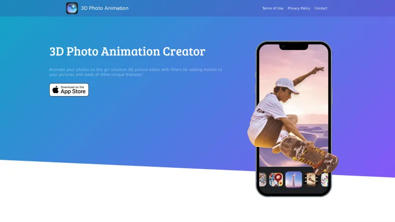 Homepage of 3D Photo Editor