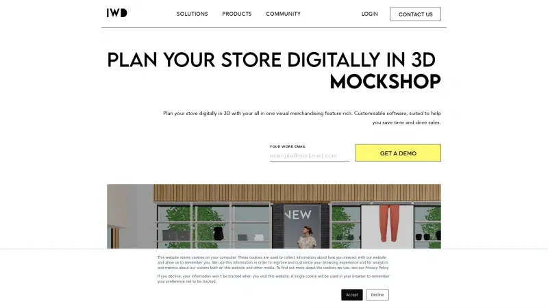 Homepage of MockShop