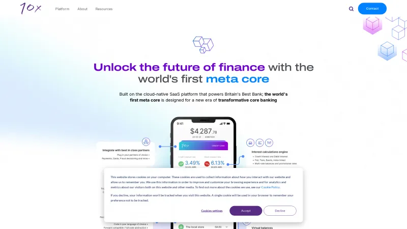 Homepage of SuperCore