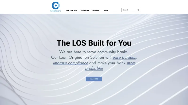 Homepage of CreditCore