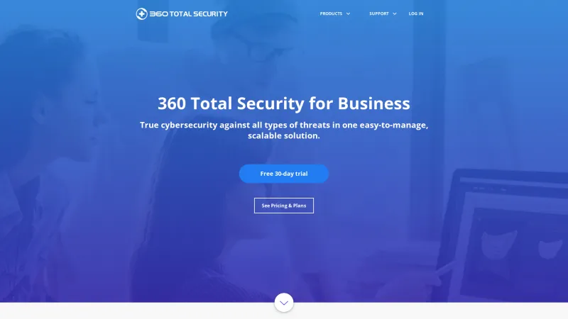 Homepage of 360 Total Security