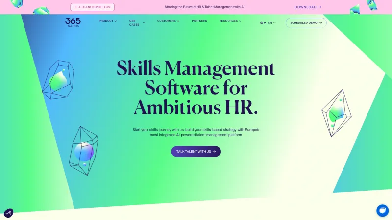 Homepage of 365Talents