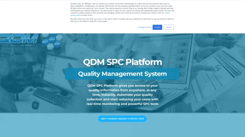 Homepage of QDM SPC Platform