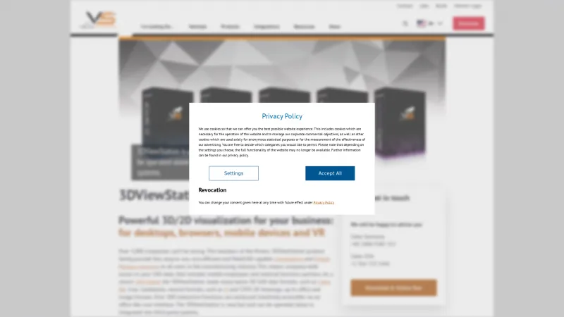 Homepage of 3DViewStation