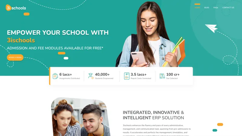 Homepage of 3iSchools