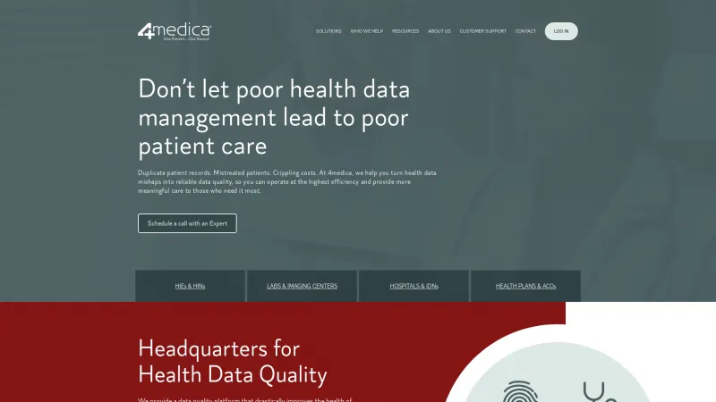 Homepage of 4medica