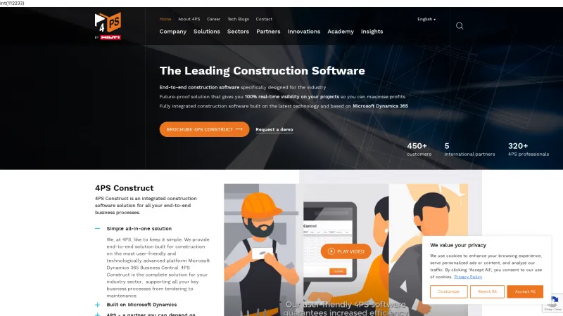 Homepage of 4PS Construct