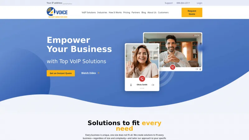 Homepage of 4Voice