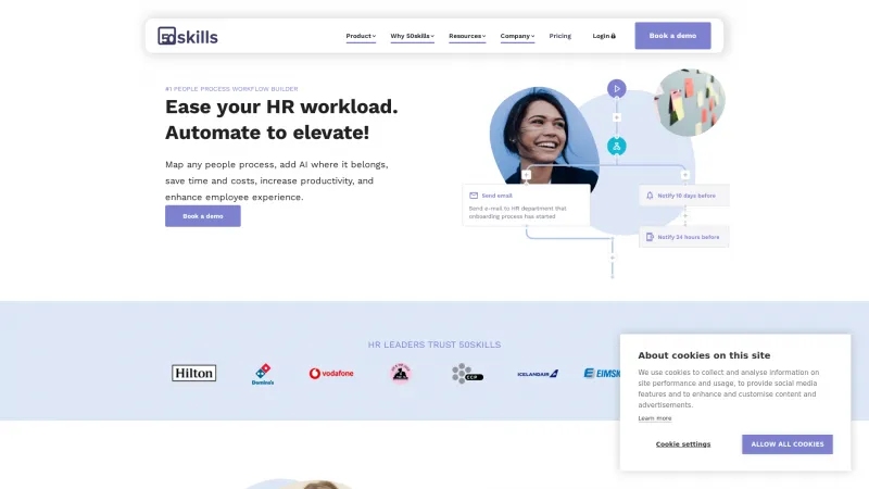 Homepage of 50skills