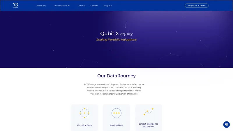 Homepage of Qubit X