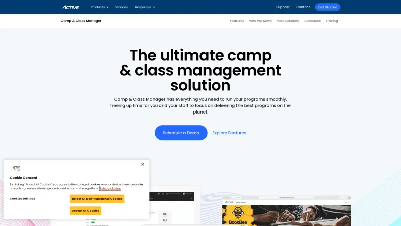 Homepage of ACTIVE Camps