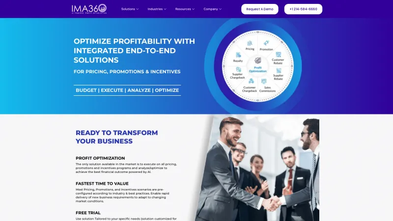 Homepage of IMA360