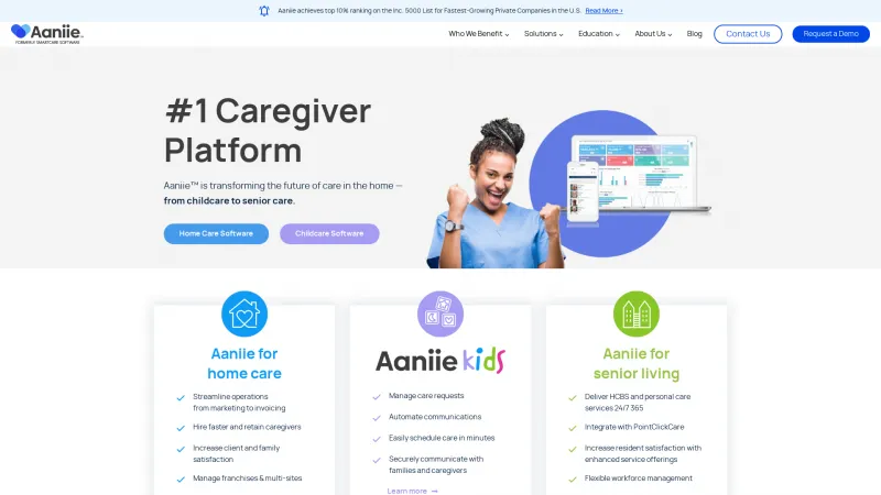 Homepage of Aaniie