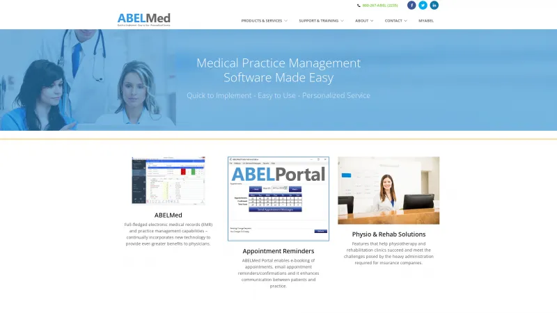 Homepage of AbelMed