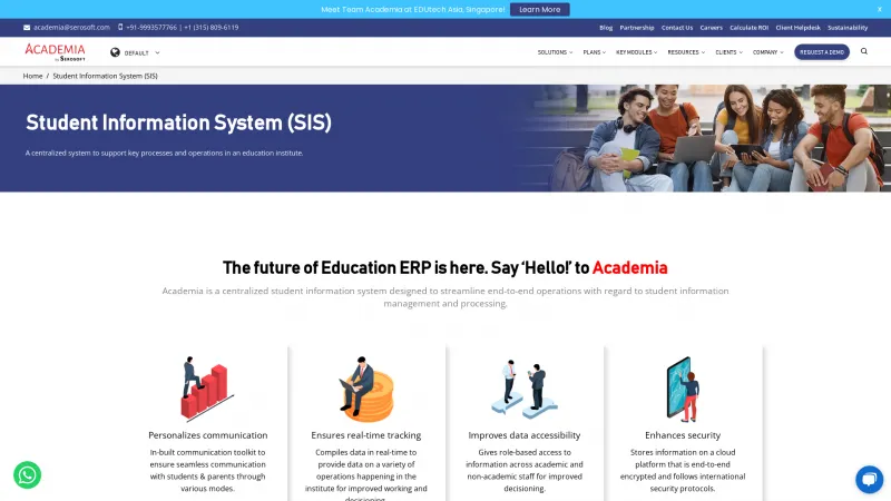 Homepage of Academia SIS