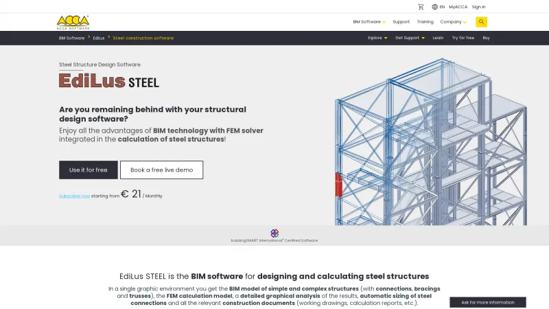 Homepage of EdiLus STEEL