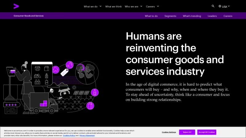 Homepage of Accenture Cloud Trade Promotion Management