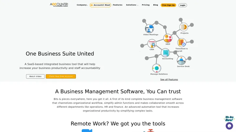 Homepage of Accountri