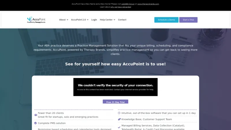 Homepage of AccuPoint