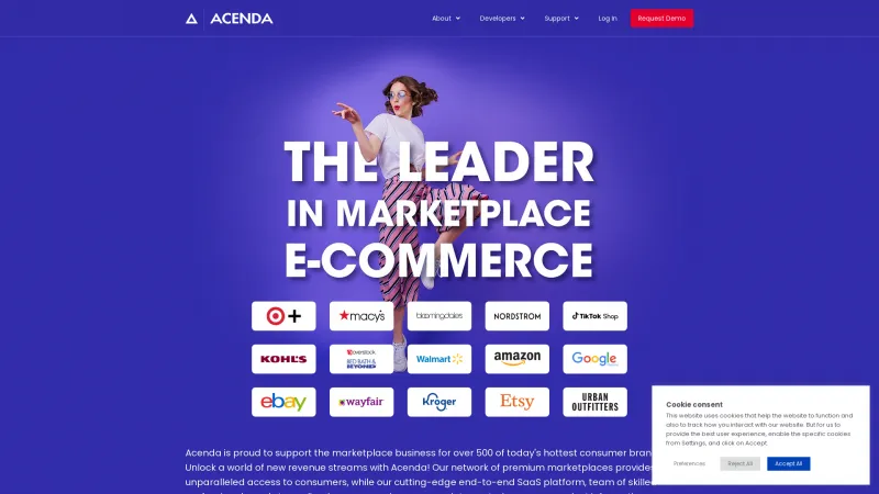 Homepage of Acenda