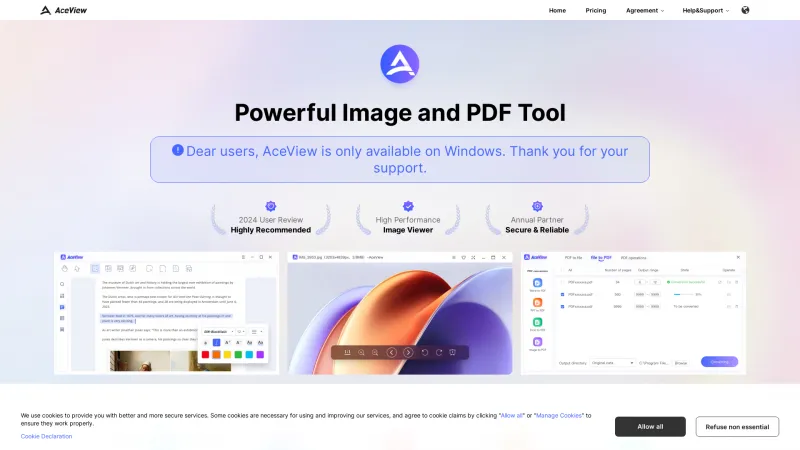 Homepage of AceView