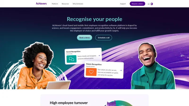 Homepage of Achievers