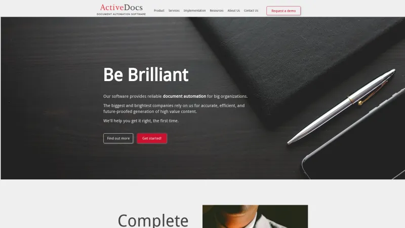 Homepage of ActiveDocs