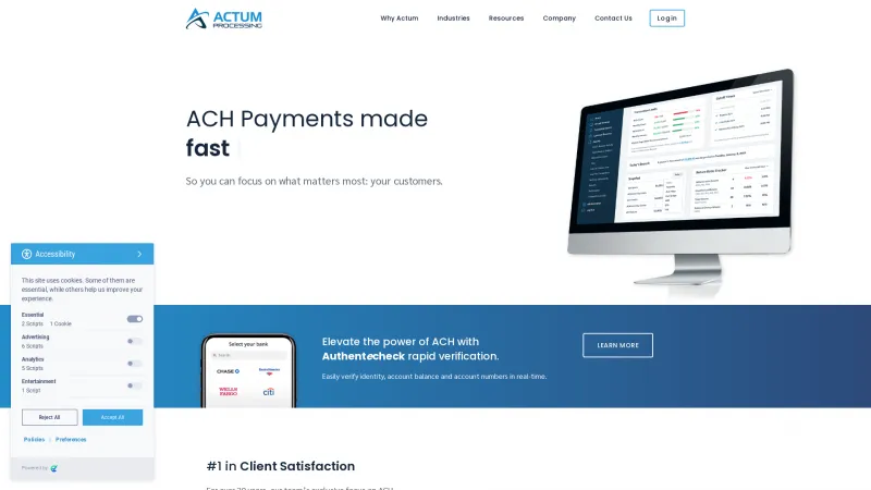 Homepage of Actum Processing