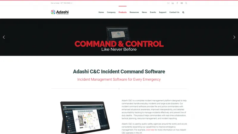 Homepage of Adashi C&C