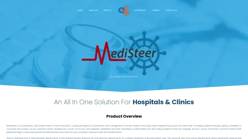 Homepage of MediSteer