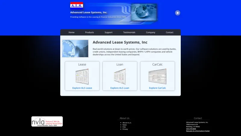 Homepage of Advanced Lease Systems