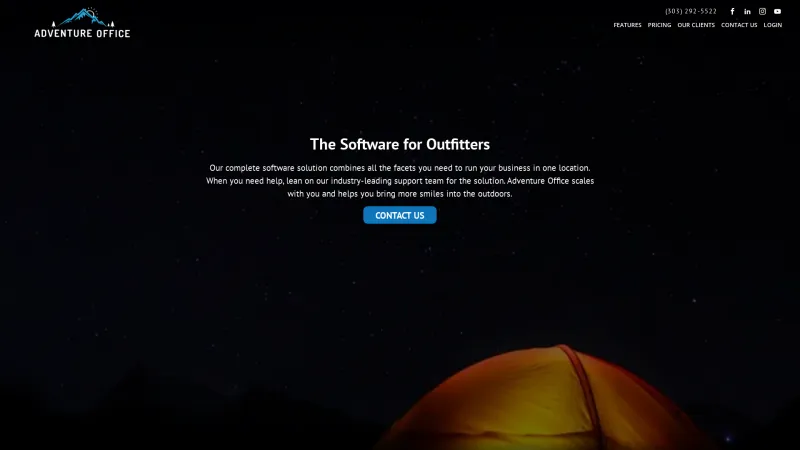 Homepage of Adventure Office