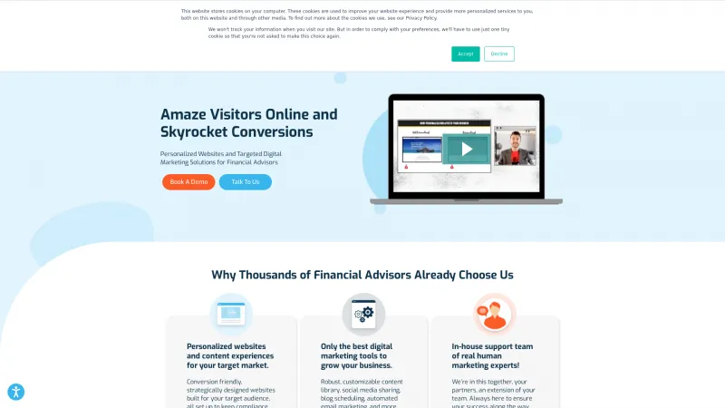 Homepage of Advisor Websites