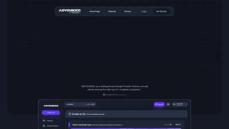 Homepage of ADYOUNEED