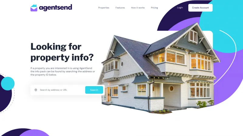 Homepage of AgentSend