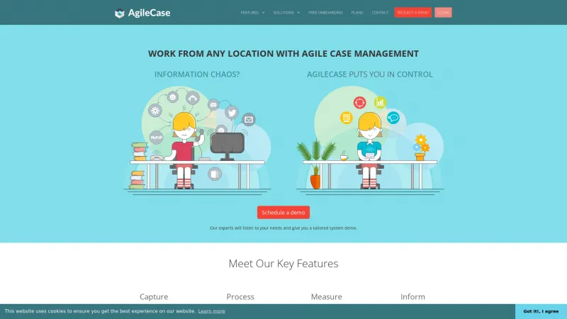 Homepage of AgileCase