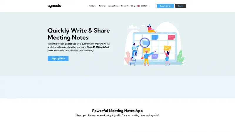 Homepage of AgreeDo