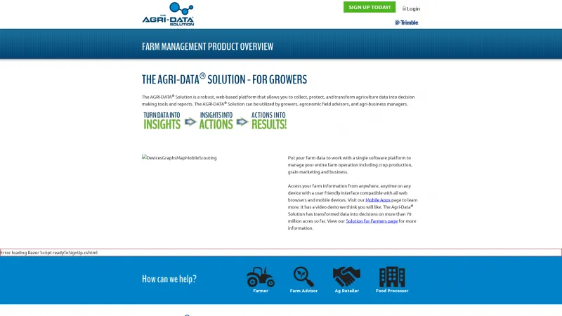 Homepage of Agri-Data