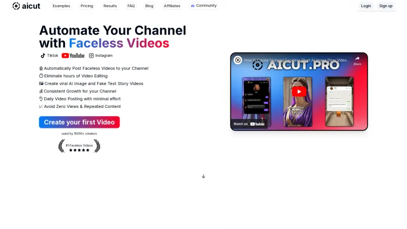 Homepage of AICUT