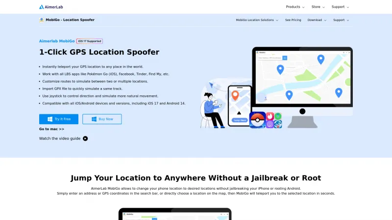 Homepage of AimerLab MobiGo