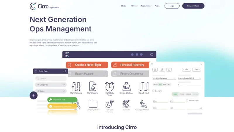 Homepage of Cirro