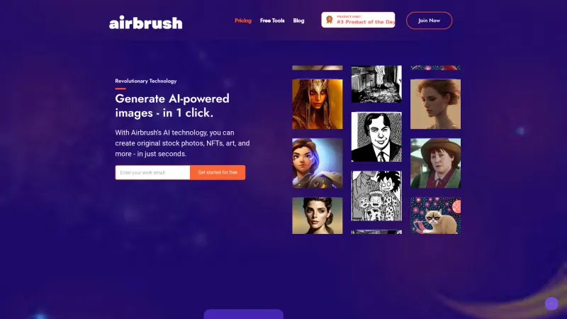 Homepage of Airbrush