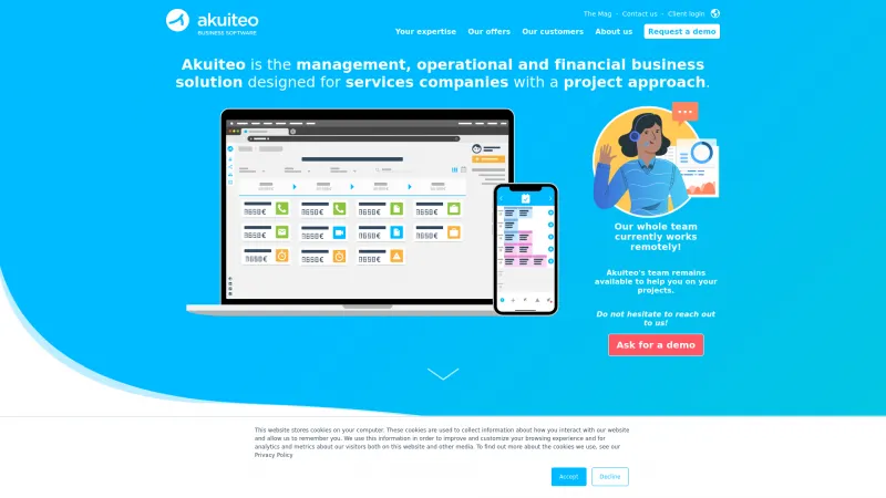 Homepage of Akuiteo