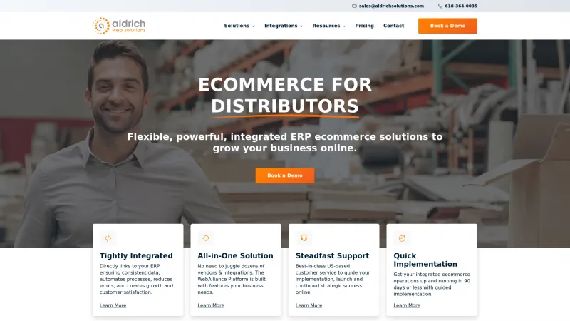 Homepage of Aldrich Web Solutions