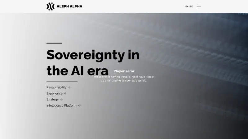 Homepage of Aleph Alpha