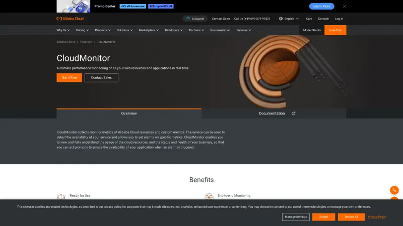 Homepage of CloudMonitor