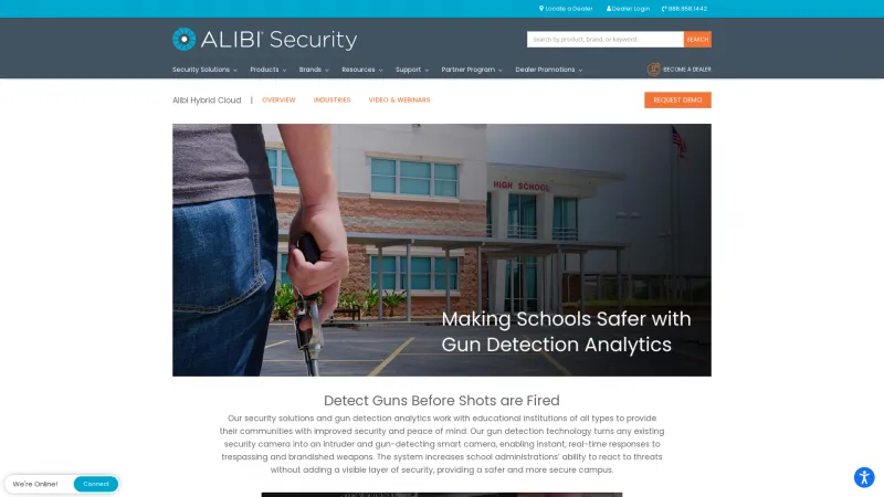 Homepage of Alibi Security