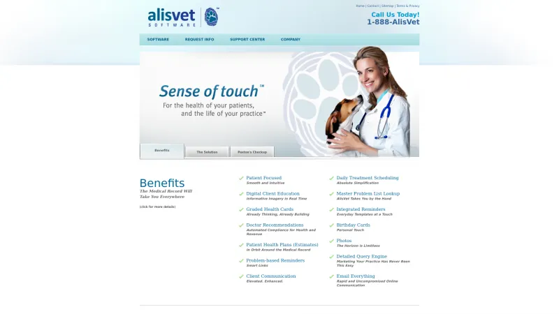 Homepage of AlisVet