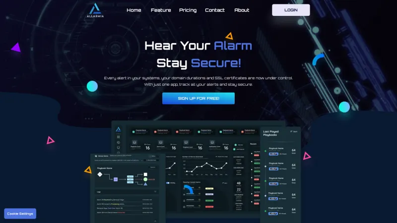 Homepage of Allarmia