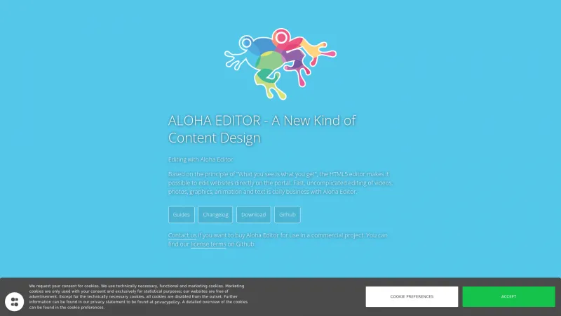 Homepage of Aloha Editor